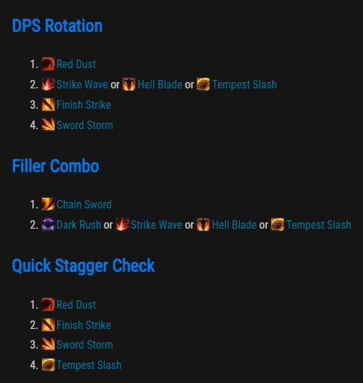 Skill rotations